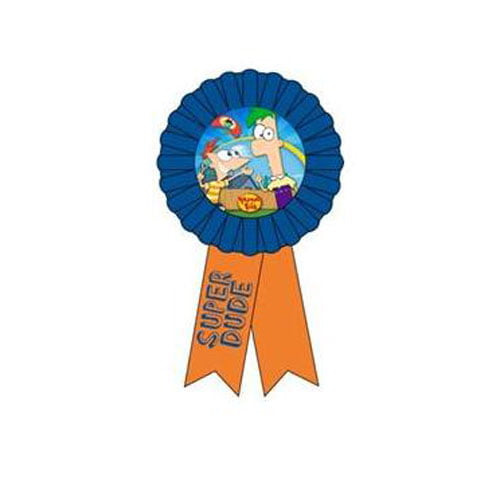 Phineas And Ferb Birthday Guest Of Honor Super Dude Ribbon